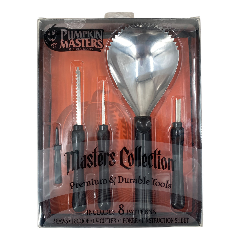 Pumpkin Masters Carving Kit Masters Collection 5 Tools 8 Patterns NEW Unopened