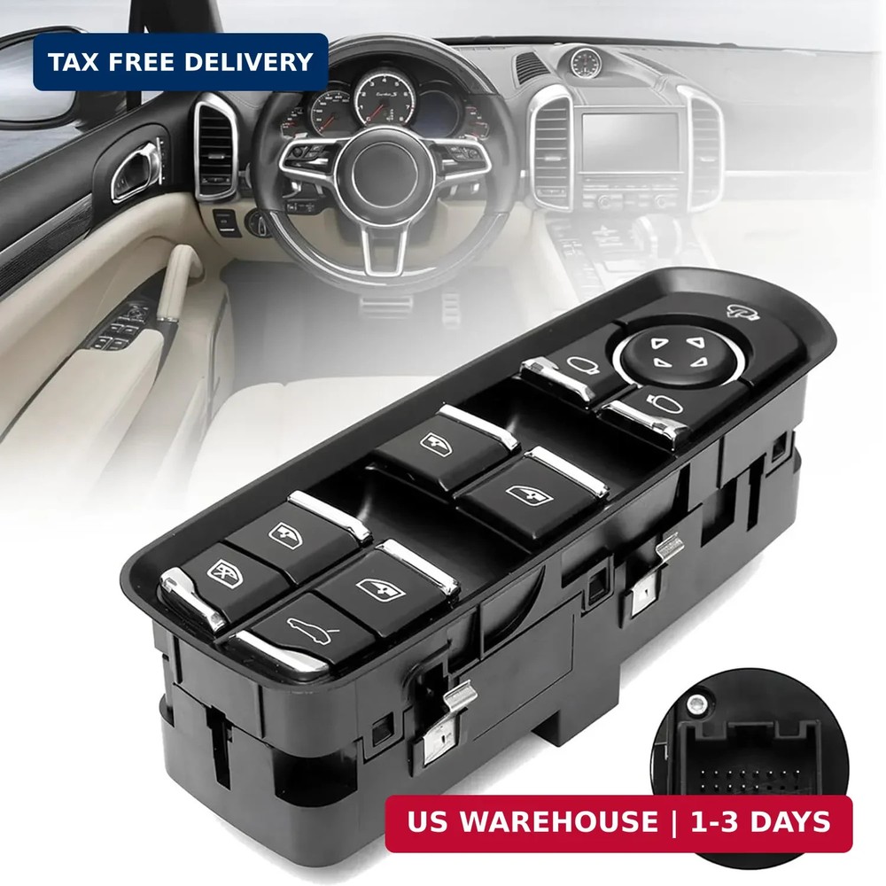 Master Power Window Switch fits Cayenne Panamera Macan 2011-2016, Driver Side Ma