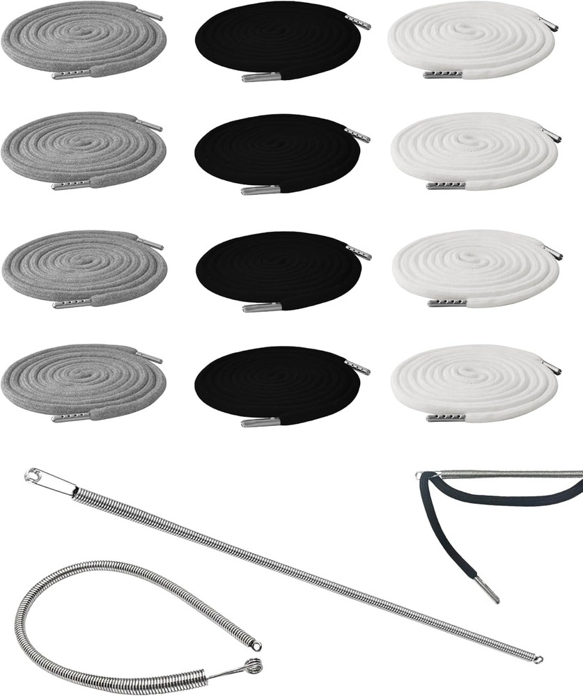 12 Pcs Drawstring Cord 66 Inches XL Replacement Drawstring with Easy Threader To