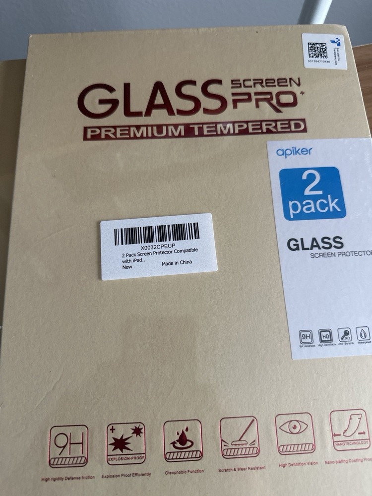 Apiker Screen Protector for Apple iPad 7th Generation - 2 Pack