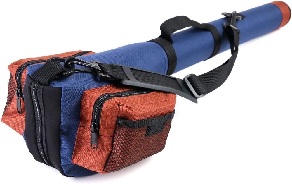 Fishing Rod Case with Reel Pouch, Nylon Material