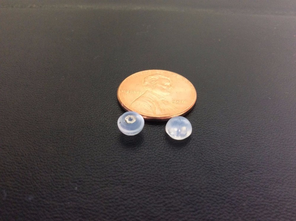 14k Solid Yellow Or White Gold Jelly Silicon Back Earring Backing Small to Large