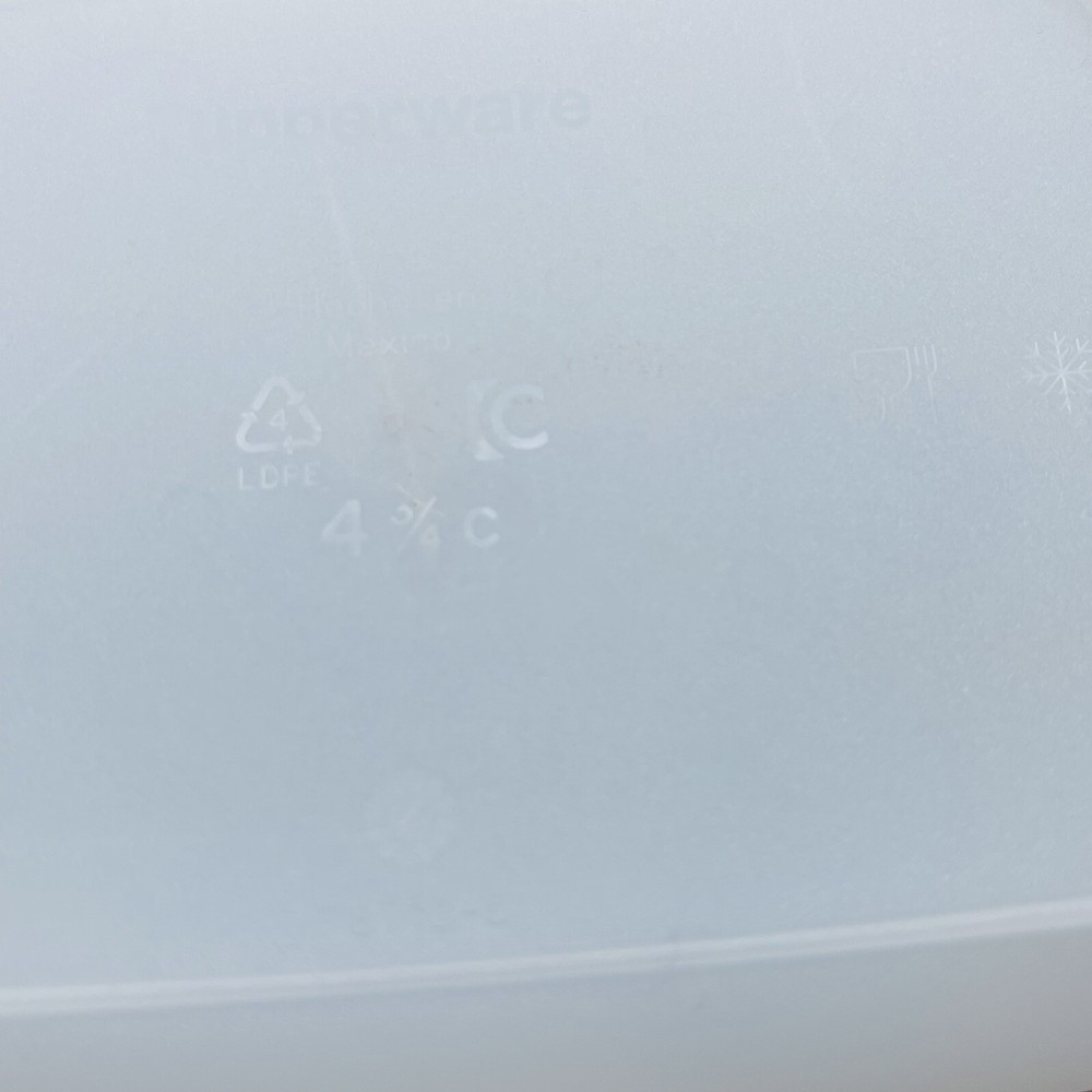 2 Plastic Tupperware Container for Freezer 450ml & 1.1 L Blue Covers