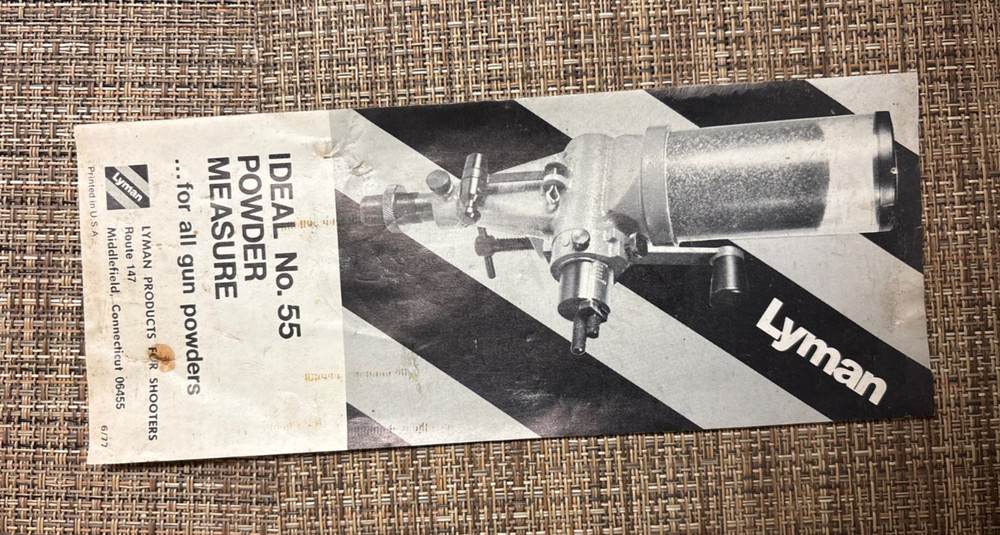 Lyman No. 55 Powder Measure For Reloading