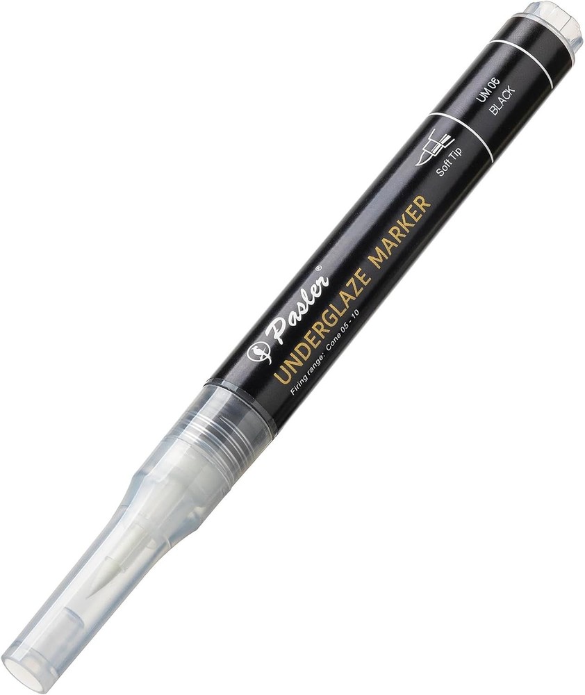 Black Underglaze Pen for Ceramic Pottery - Soft Tip, Water-based, 1 Pack