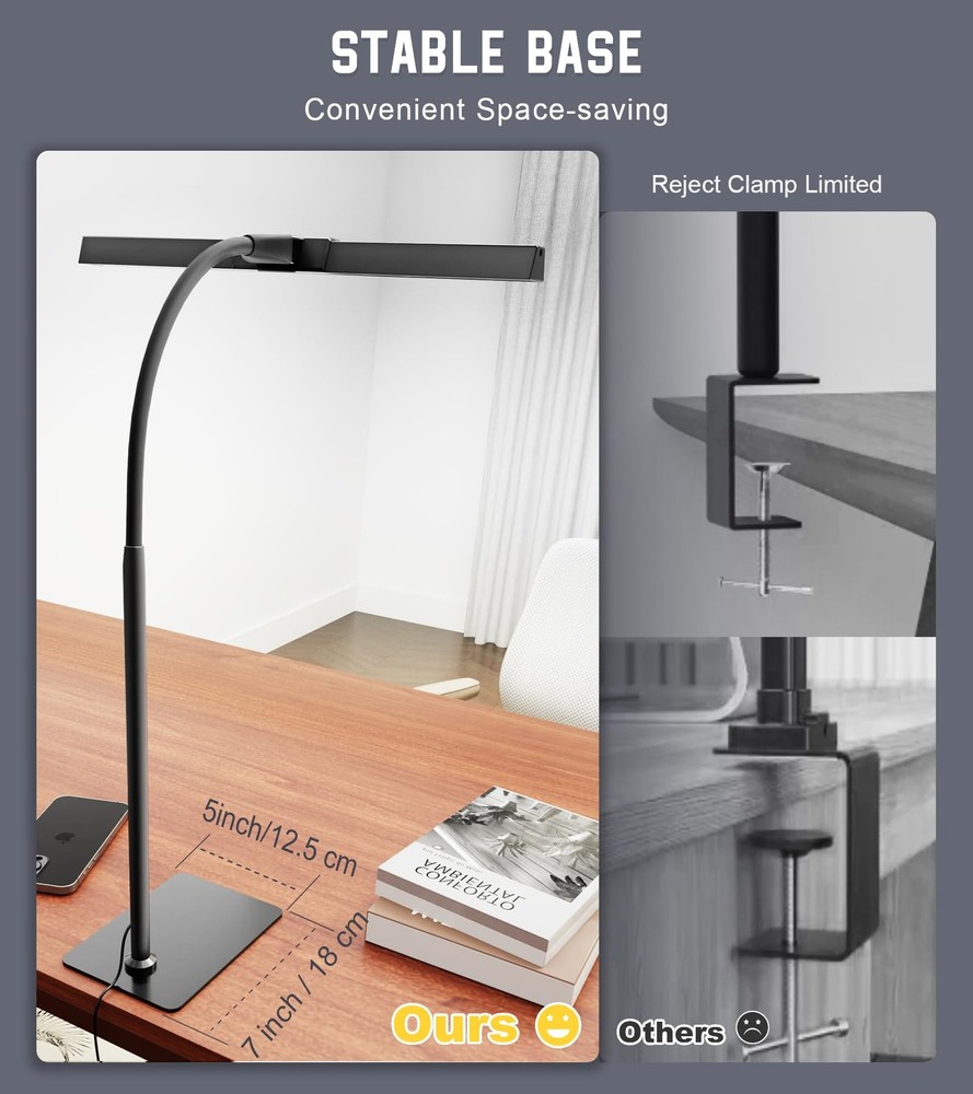 Desk Lamp for Home Office with Base