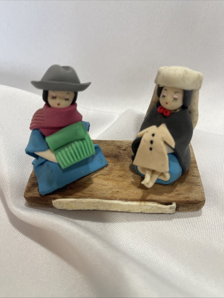 Handcrafted Peruvian Clay Couple