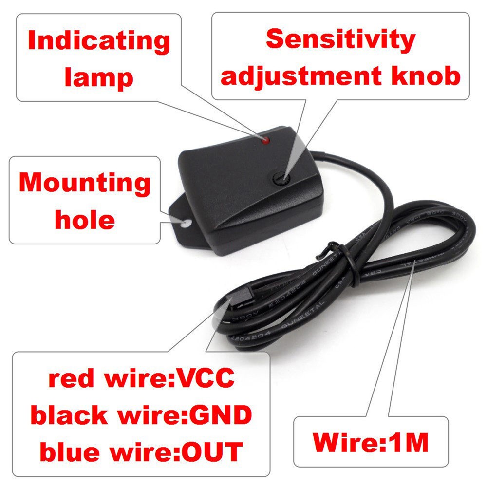 Adjustable High Sensitivity Vibration Sensor Car Motorcycle Vibration Alarm