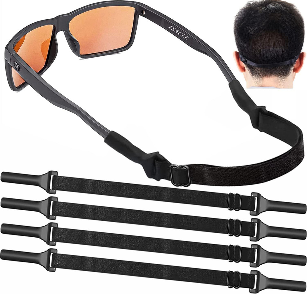 Adjustable Glasses Strap - 4 Pack No Tail Eyeglass Straps, Universal Fit Rope Ey