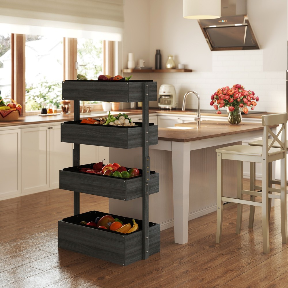 Vertical 4 Tier Raised Garden Bed