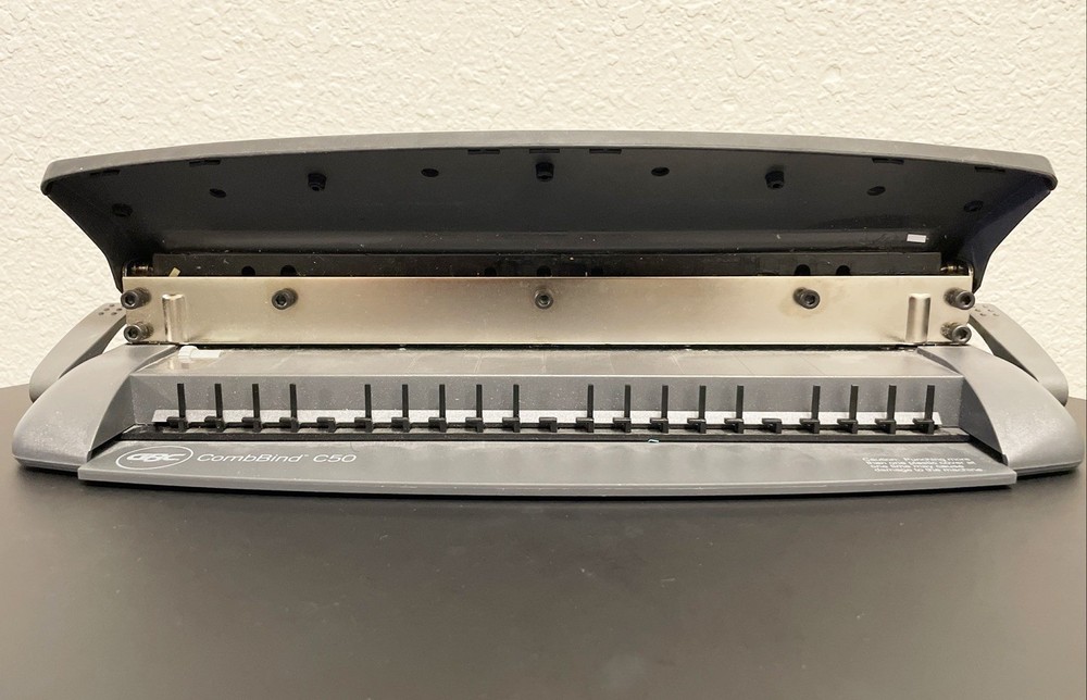 GBC CombBind C50 Manual Comb Binding Machine With Binding Combs