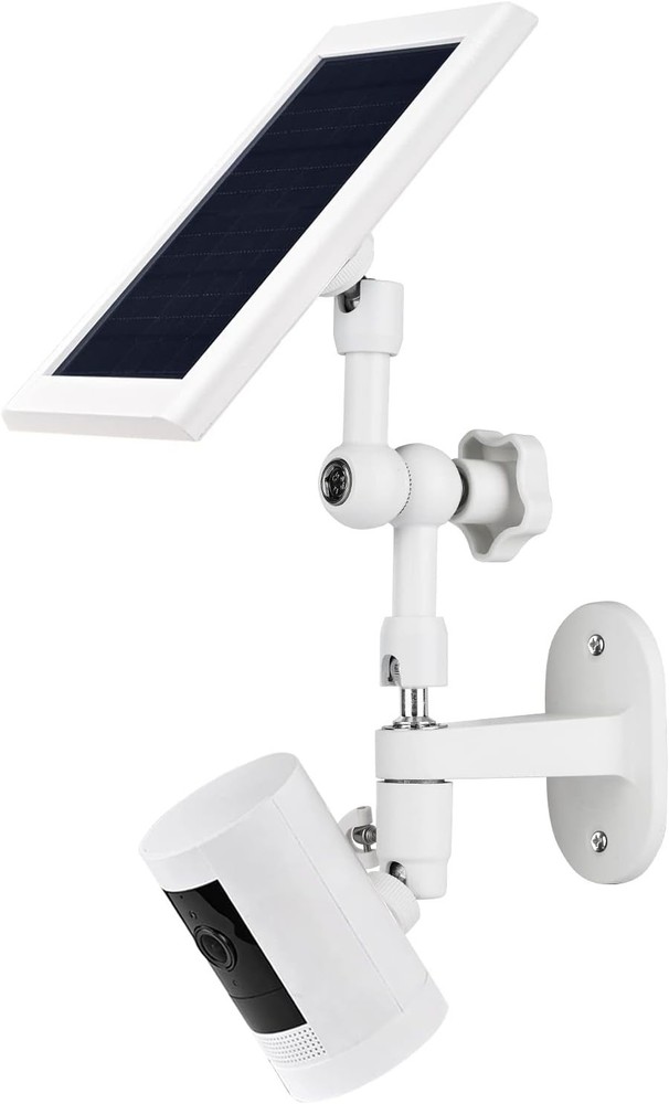 Sturdy Aluminum Wall Mount for Solar Panel & Spotlight Cam - Adjustable Design