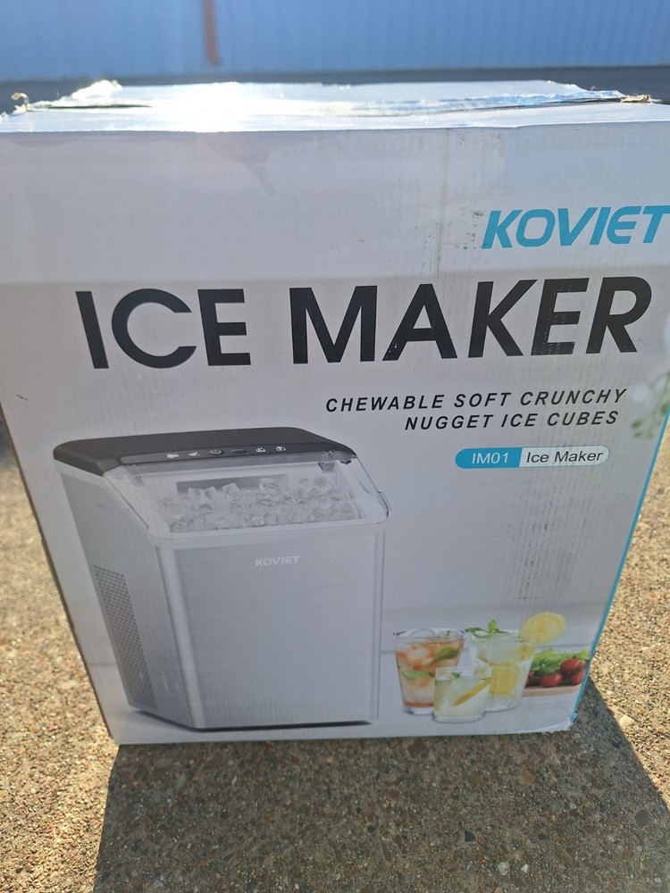 Koviet Countertop Ice Maker, 42lbs a Day, Makes Soft Pebble, Chewable, Crushed