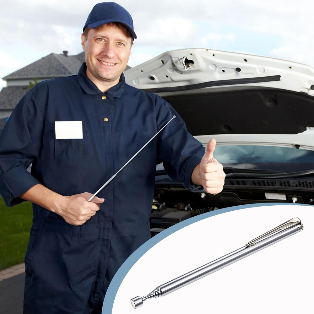 2Pc Telescoping Magnetic Pickup Tool 25" Extendable Magnet Grabber Stick
