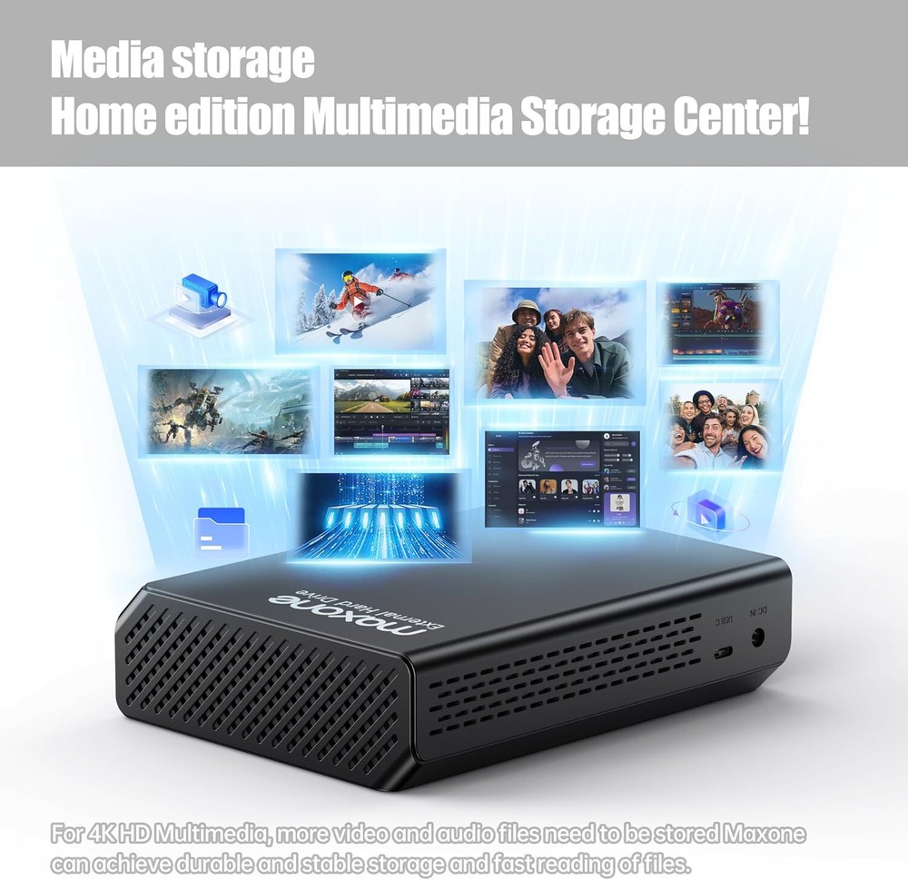 Maxone 3TB 3.5" Desktop External Hard Drive,USB 3.1 Gen2 Type-C for PC,Mac
