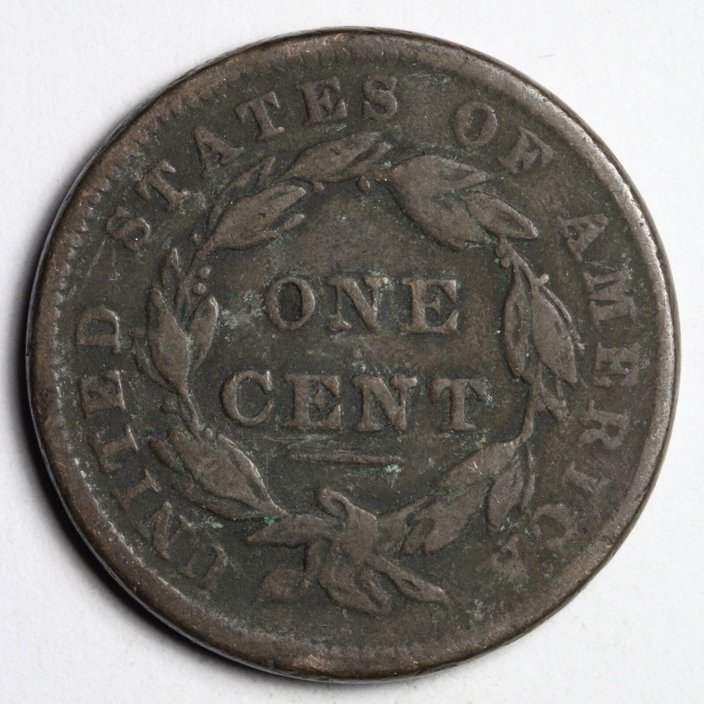 1838 Coronet Head Large Cent CHOICE FINE+ E152 DACS