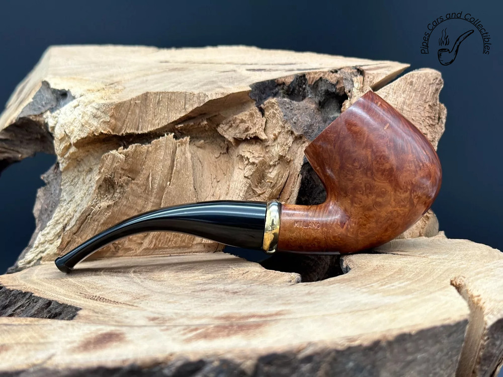 Lorenzetti Italy Milano Smooth Bent Billiard Smoking Pipe