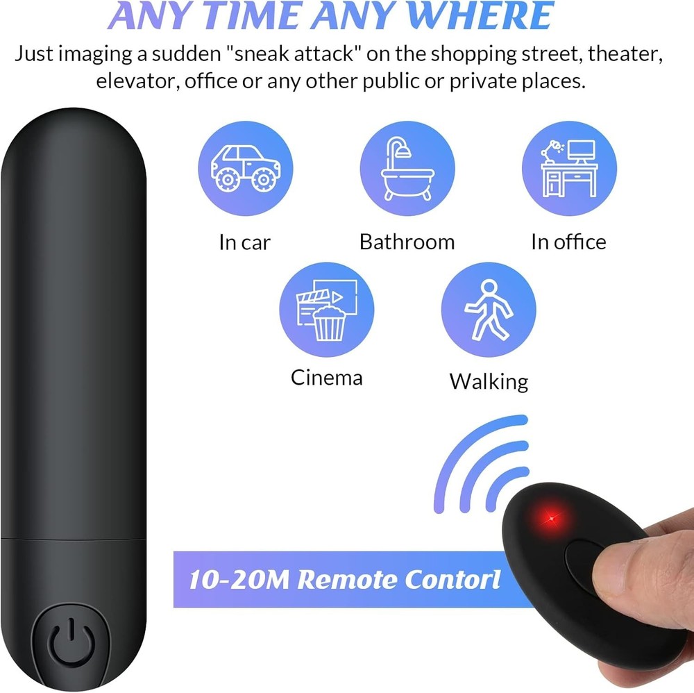 Compact USB Rechargeable Vibrator Wand with 10 Vibration Modes - Waterproof