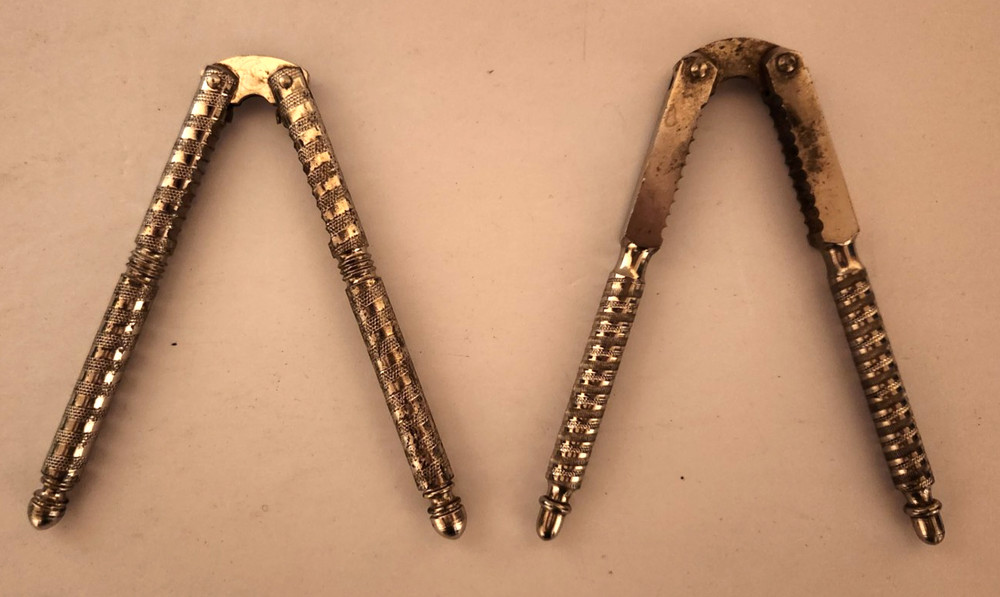 Vintage 1950’s 2 Metal Nutcracker and Picks Sets (10 Pieces) - Nuts & Shellfish