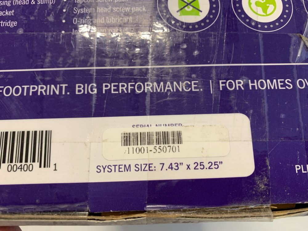 Nuvo H2O 11001-550701 Water Softener System 7.43"x25.25"