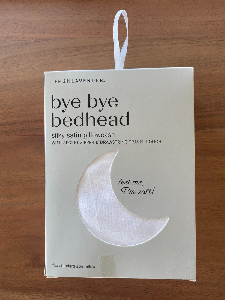 NEW Bye Bye Bedhead White Silky Satin Pillowcase (Standard Size)