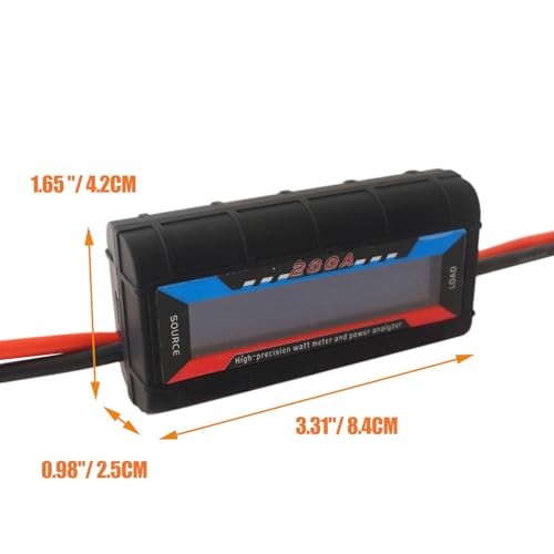 200A High Precision Watt Meter with Backlight Digital LCD Screen, DC 200A 100V