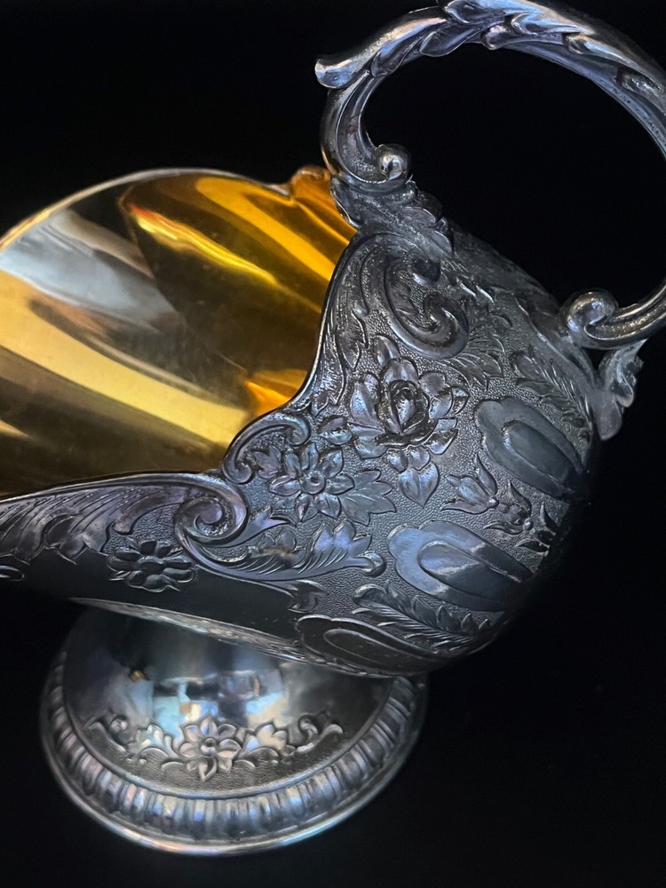 Vintage Leonard Silver Plated Sugar Scuttle With Scoop