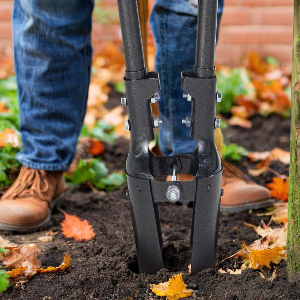 57.5" Heavy Duty Post Hole Digger - Carbon Steel Scale Handle