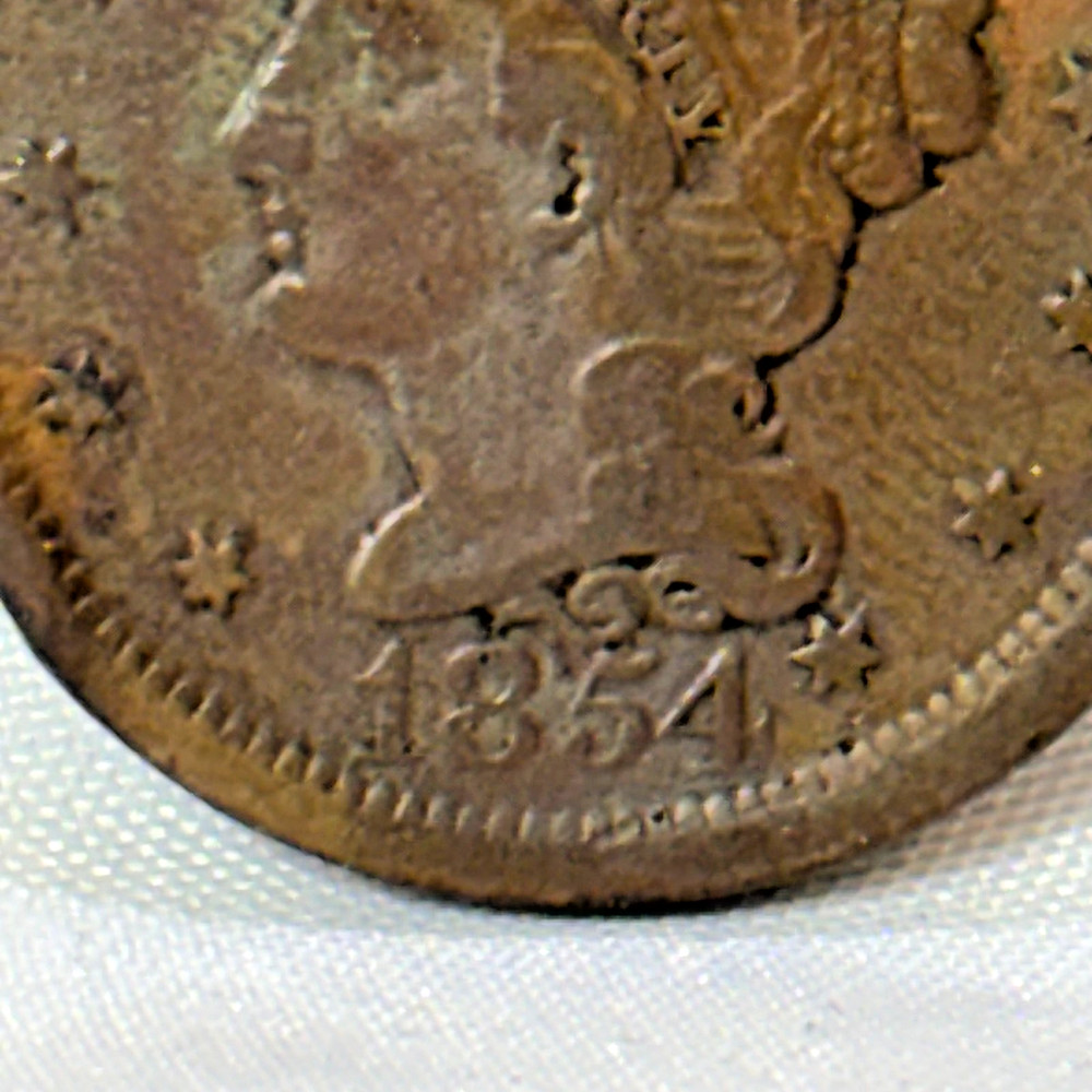 1840 Large Cent Braided Hair