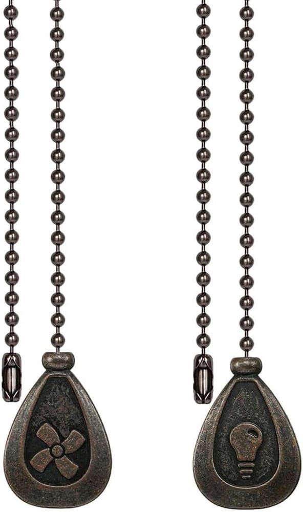 Vinaco Bronze Ceiling Fan Pull Chain Set, Decorative Fan Pull Chain Extension wi