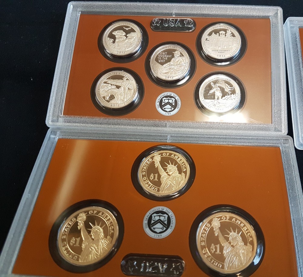 2016 Proof Set Complete 3 Sets. CLAD 13 Coins total