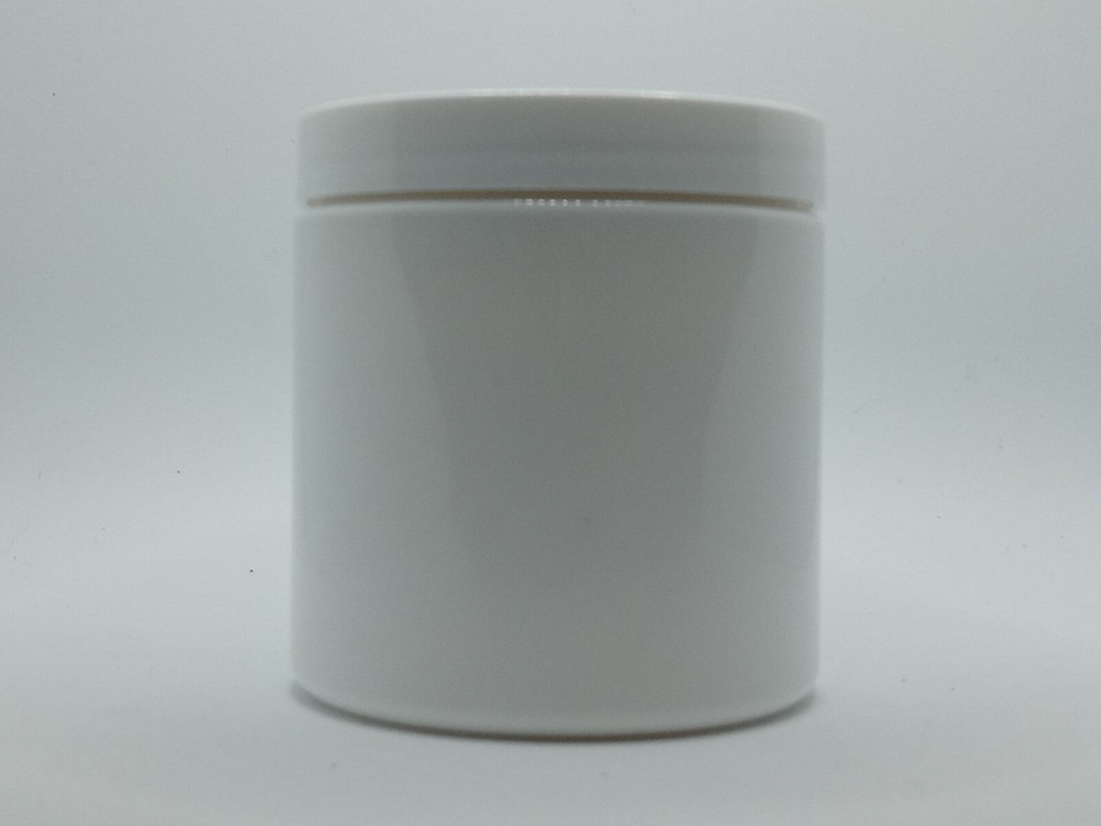 8 oz Clear/White Plastic Jars