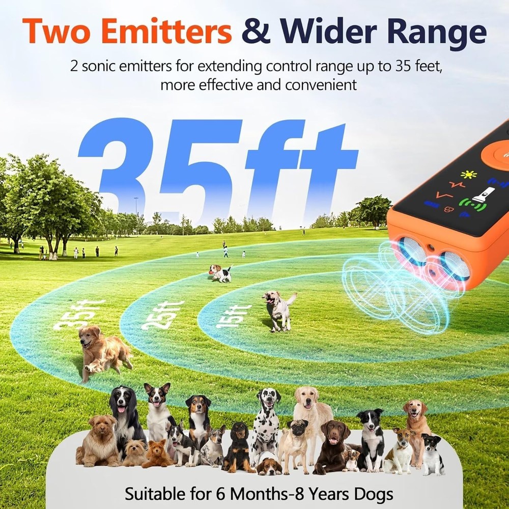 Ultrasonic Dog Bark Deterrent Device, Anti-Barking Control Device Training Tools