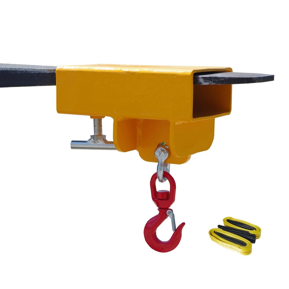 Forklift Lifting Hook Attachment 2200lbs Capacity Single Mobile Forklift Cran...