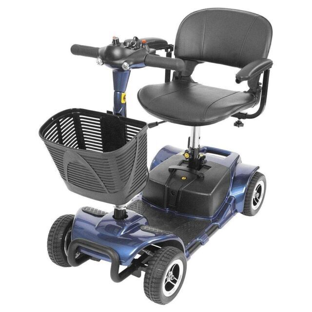 Vive 4 Wheel Electric Powered Compact Wheelchair Device - Blue