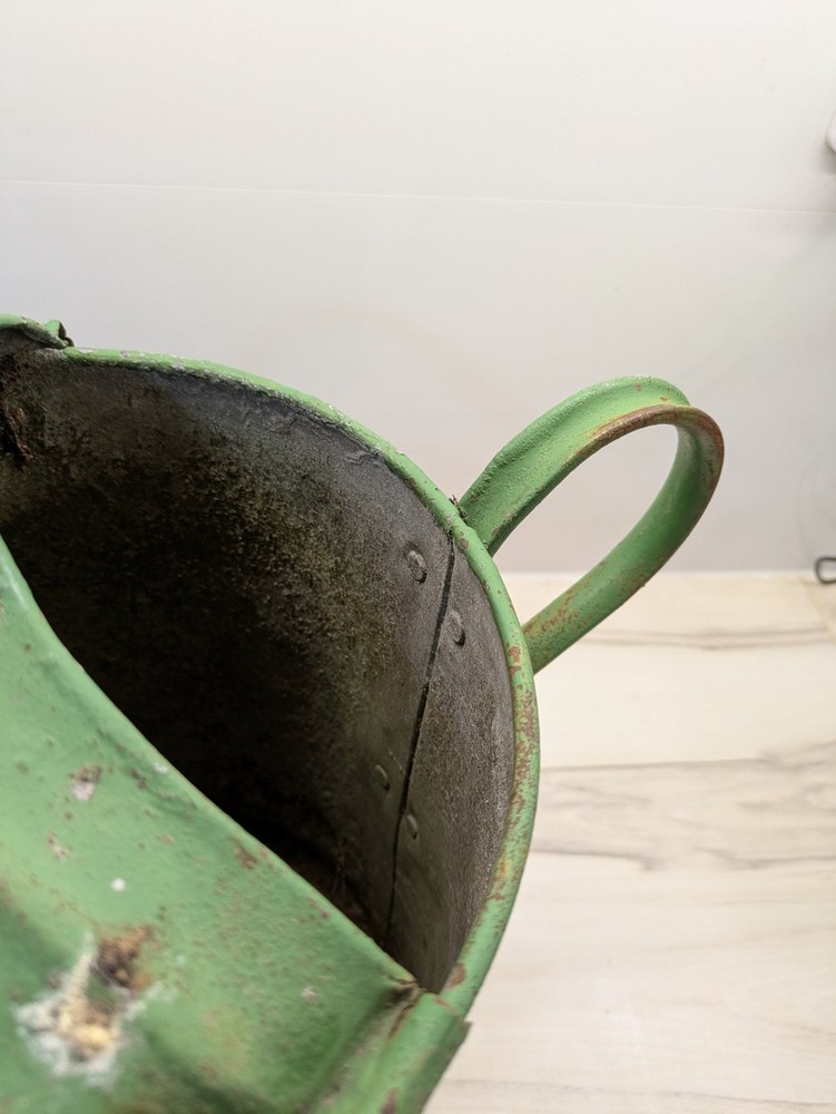 Vintage Green Rustic Metal Watering Can