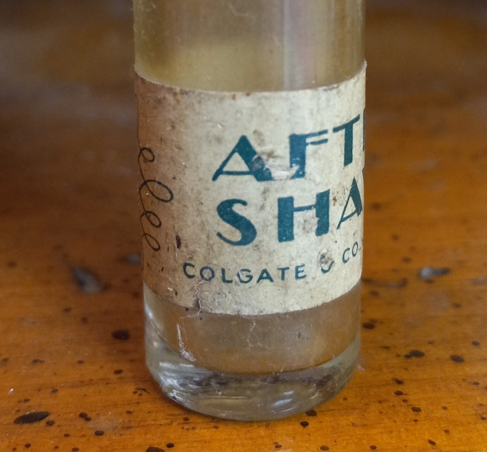 Vintage Clear Colgate After Shave 3" Empty
