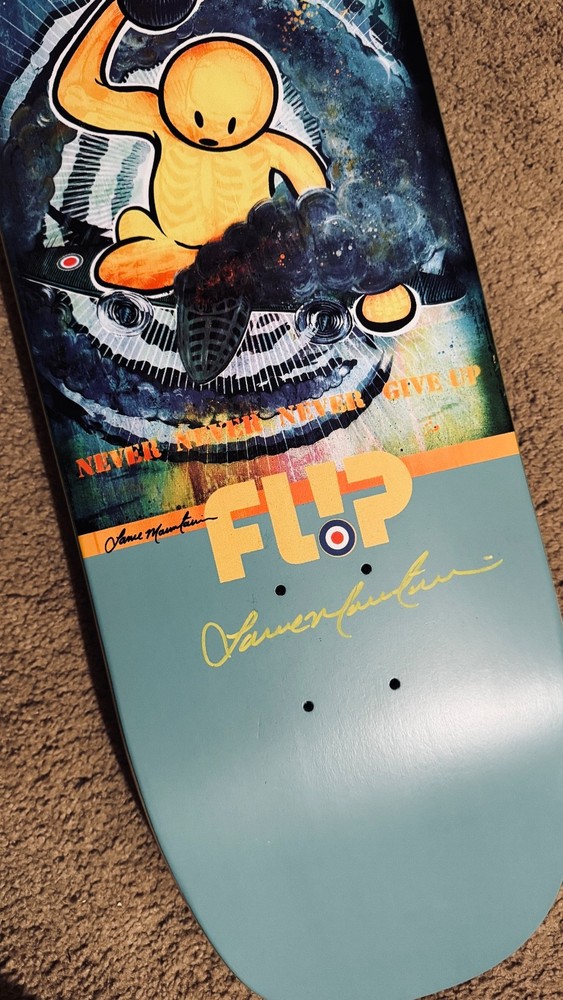 Autographed Lance Mountain Pro Model Flip Skateboard Deck Doughboy 9"