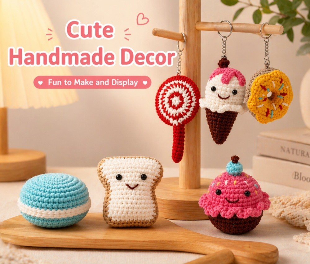 Desert Amigurumi Crochet Kit 6 Pack for Beginners DIY Set with Video Tutorial