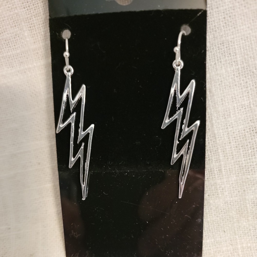 LIGHTNING BOLT EARRINGS-HOLLOW