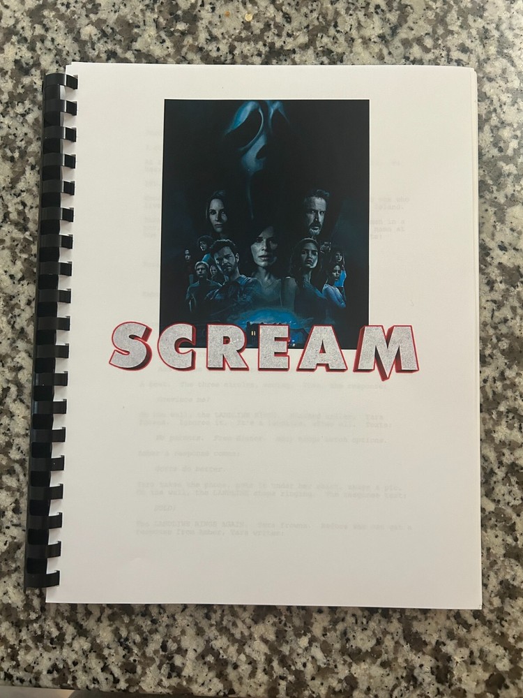 Scream 2022 Horror Movie Script Reprint Full Screenplay Script