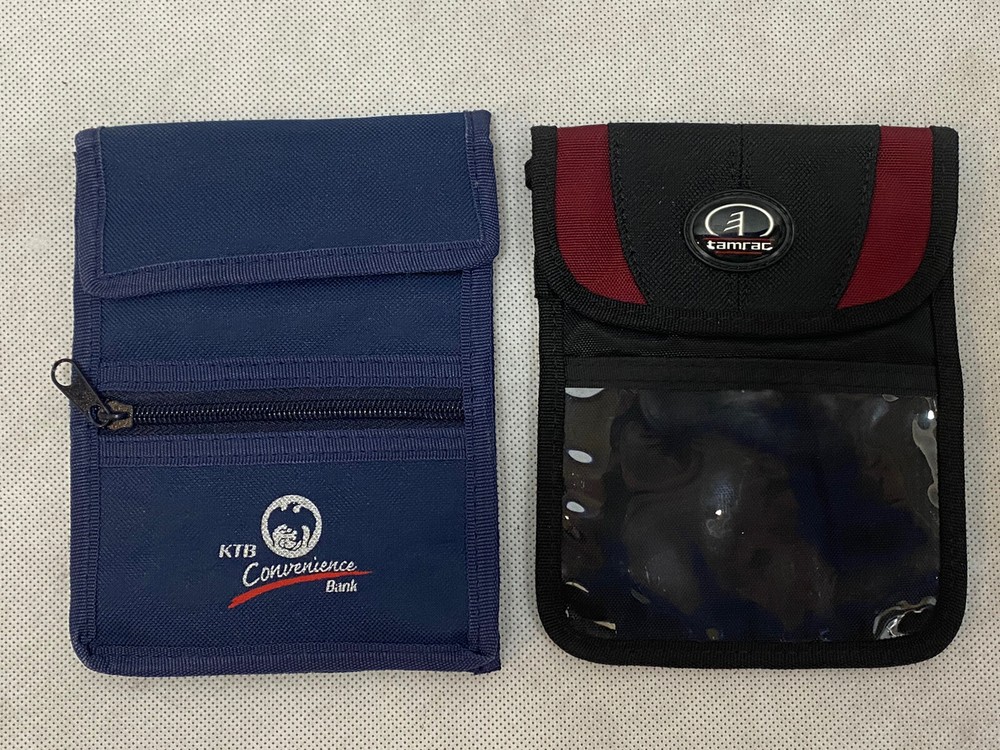 2 Document Holder Wallet Boarding Pass Passport ID Pen Neck String