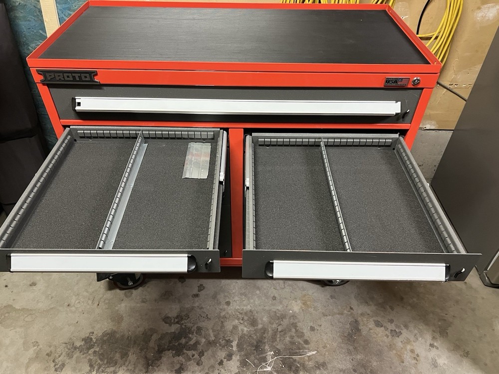 Proto 10-Drawer Heavy-Duty Rolling Tool Box Cabinet