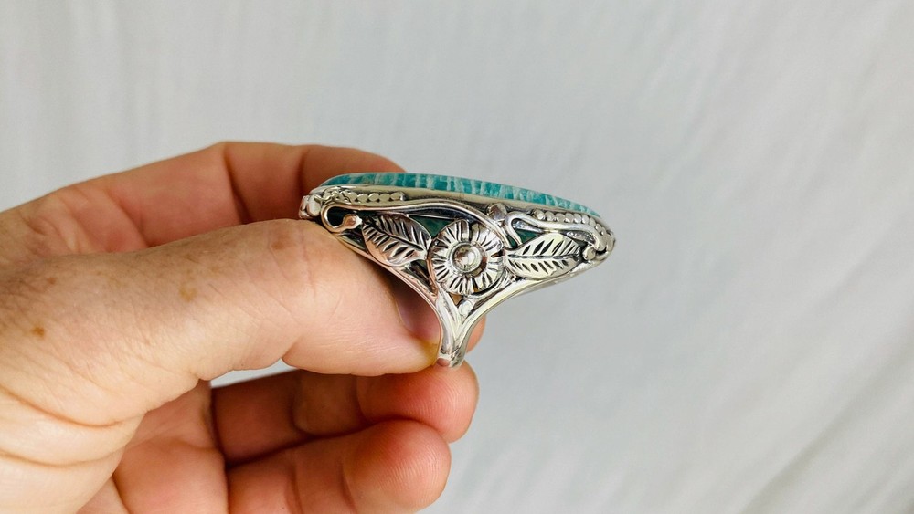Amazonite Botanicals Ring. Gorgeous. Size 7. 0165