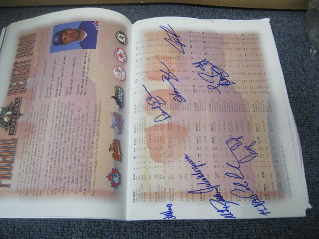 1997 Arizona Diamondbacks Fall League Autographed Program 20 Sig PSA Pre Cert