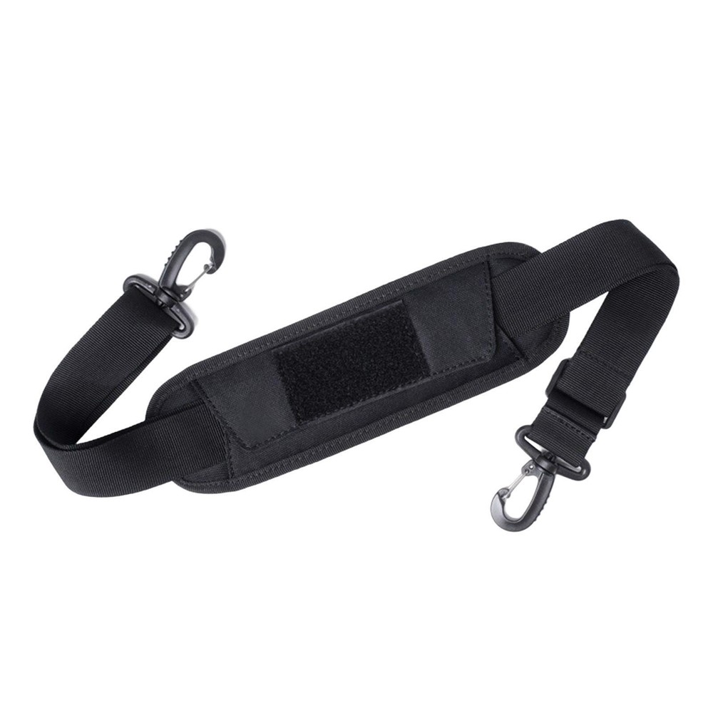 Black Adjustable Shoulder Strap Replacement with Thick Soft Pad Width 1.5in