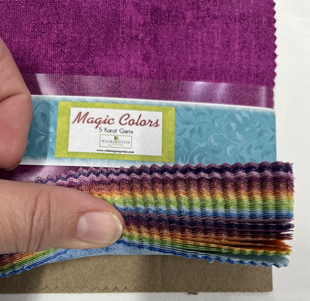 Magic Colors ~ 42 5" Squares ~ Wilmington Prints ~ Bright Rainbow Cham Pack