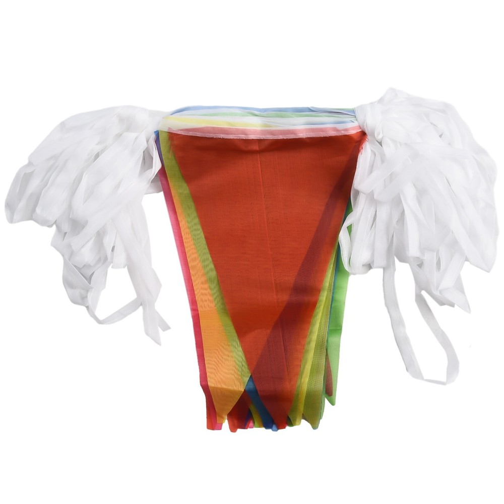 Bunting Triangle Flags 100 Flags 50 Meters Large 14*21CM Plastic Material