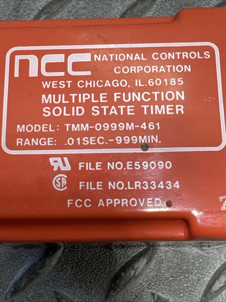NCC TMM-0999M-461 Multiple Function Solid State Timer .01 Sec-999Min A-37