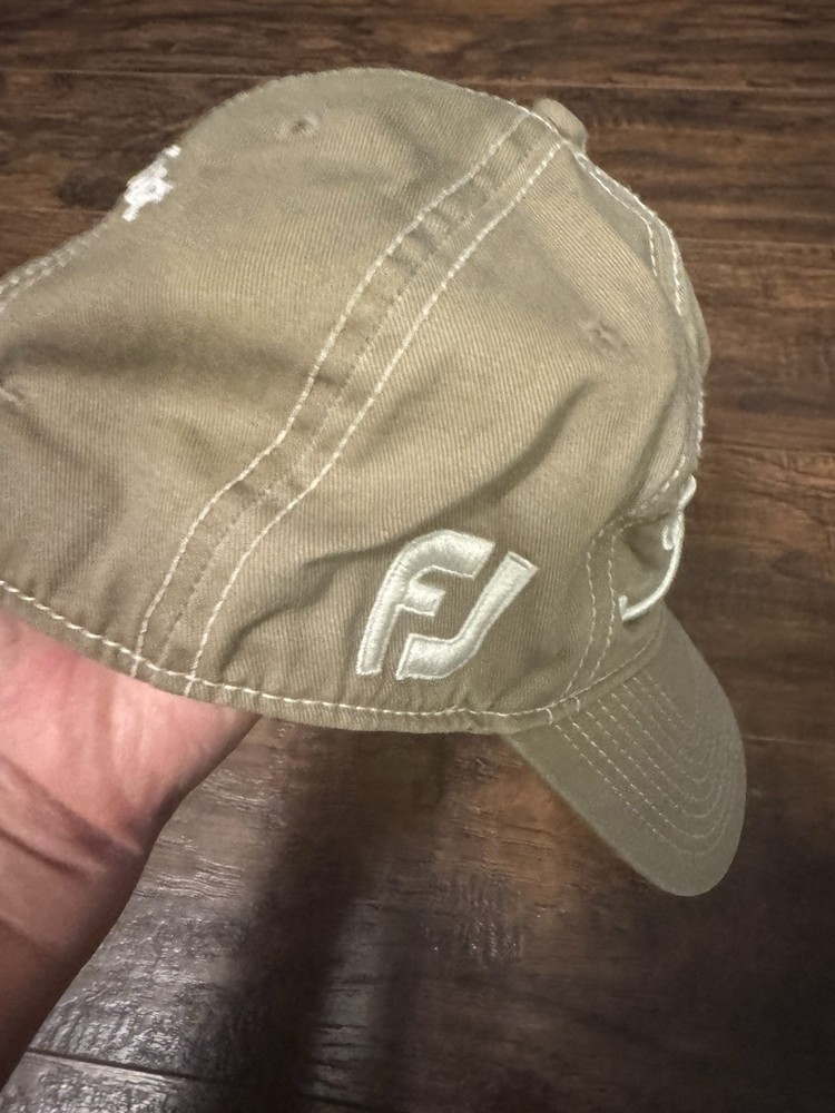 Titleist Golf Hat Tour Performance Strap Back Adjustable Ivory